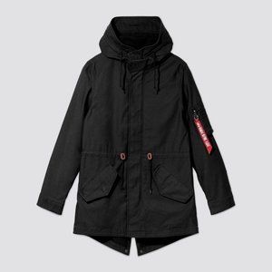 Alpha Industries M-59 Fishtail Parka Black Men's Medium Like New